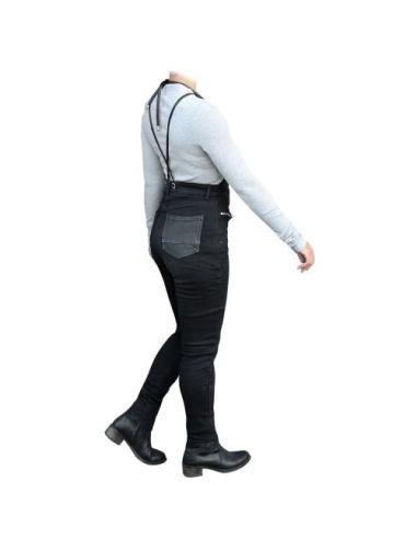 Acquista Pettorina Jeans con Kevlar Overlap Zoey Lady Black - Omologato a prezzo scontato