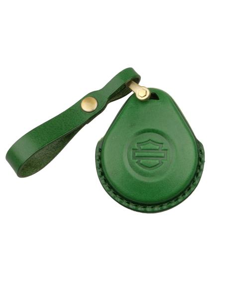 Comprar Llavero Con Funda De Piel Verde Para Llave Harley a precio de oferta