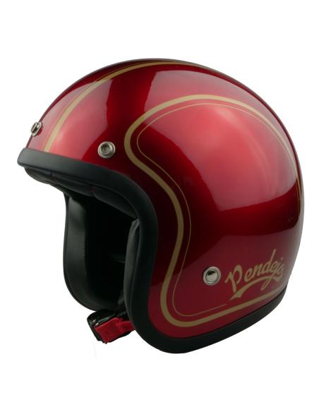 PENDEJO DE CAPACETE A jet POR IGUANA CUSTOM - VERMELHO CLÁSSICO