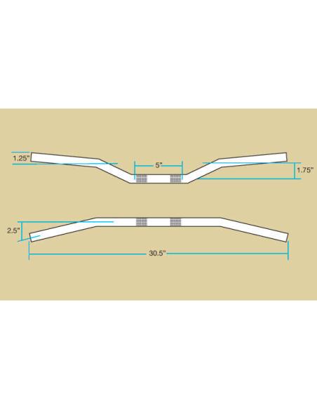 Comprar Manillar Biltwell Tracker 25Mm Cromado Con Agujeros Y Tbw a precio de oferta