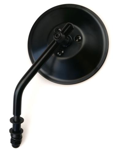 ROUND MIRROR BLACK HOMOLOGATED