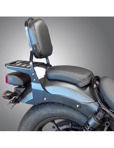 BACKREST AVEC CALANDRE POUR HONDA REBEL 500 NOIR