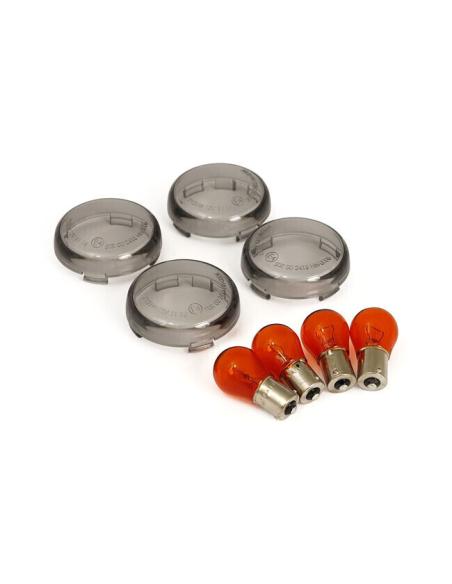 Kit Lentes Ahumadas Y Bombillas Para Harley *Homologadas*