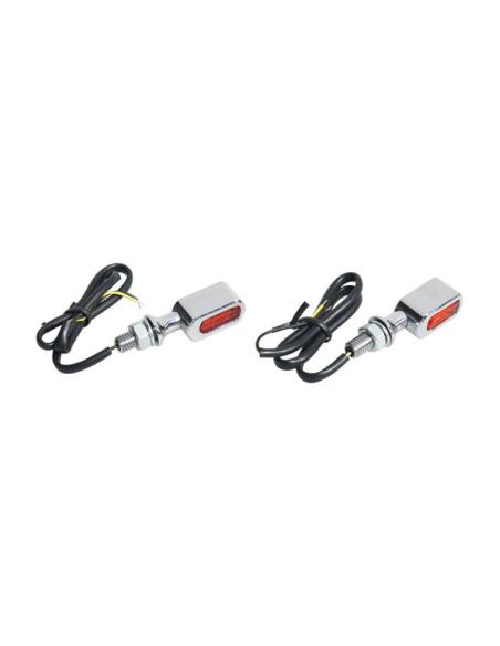 FASTLINE 3-1 FLASHES ÂMBAR CROMADOS COM LUZ DE FREIO E POSIÇÃO