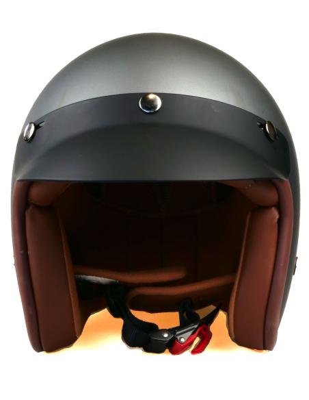 Comprar Visera Vintage Negra Mate Para Cascos Con Corchetes a precio de oferta