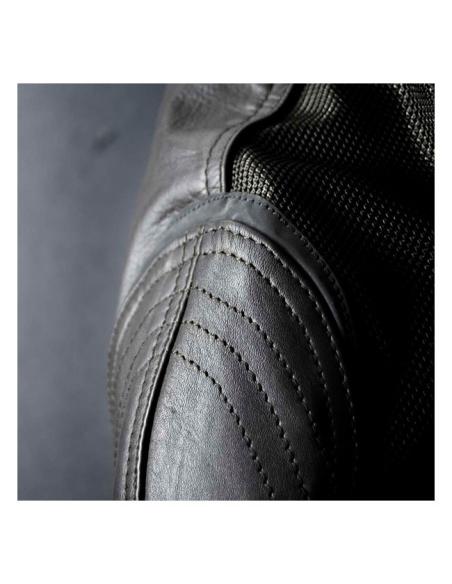 SUMMER JACKET BYCITY SAHARA BROWN LEATHER AND GRILLE
