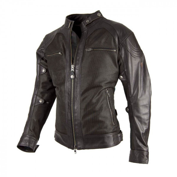 SUMMER JACKET BYCITY SAHARA BROWN LEATHER AND GRILLE