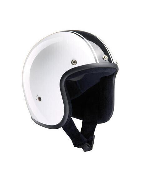 BANDIT JET HELMET ORIGINAL WHITE BLACK LINE