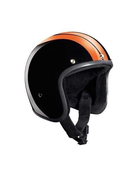BANDIT JET HELMET ORIGINAL BLACK ORANGE LINES
