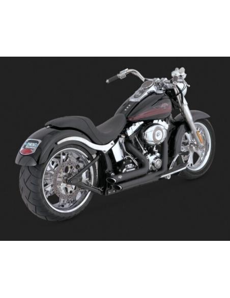 SHORTSHOTS STAGERED BLACK FOR SOFTAIL 1986-2011