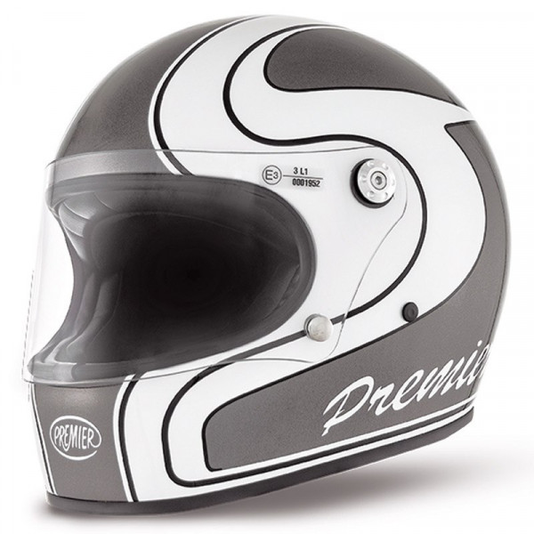 CAPACETE INTEGRAL PREMIER TROPHY  WHITE AND GREY