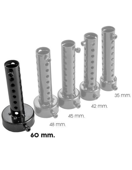 SILENCIADOR UNIVERSAL AJUSTÁVEL 60MM. DIÂMETRO