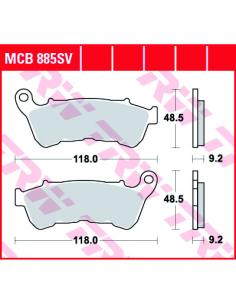 SINTERED FRONT BRAKE PADS MCB885SV 2