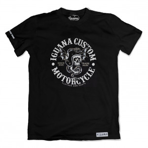 MAGLIETTA DRAGON SKULL NERA IGUANA CUSTOM COLLECTION