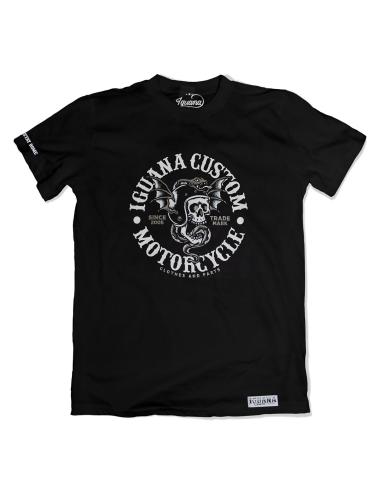 T-SHIRT DRAGON CRÂNE NOIR IGUANE COLLECTION PERSONNALISÉE