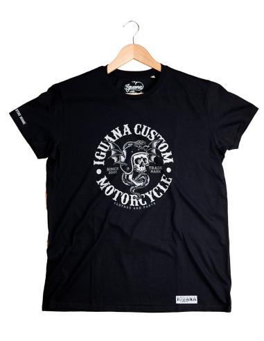T-SHIRT DRAGON CRÂNE NOIR IGUANE COLLECTION PERSONNALISÉE