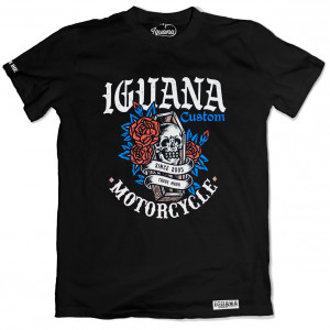MAGLIETTA SKULL AND ROSES IGUANA CUSTOM COLLECTION