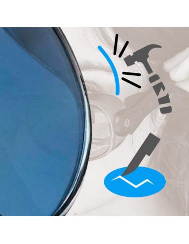 ÓCULOS PARA MOTOCICLETA ICC BOLICHE AZUL LENTE FOTOCROMÁTICA - SOL