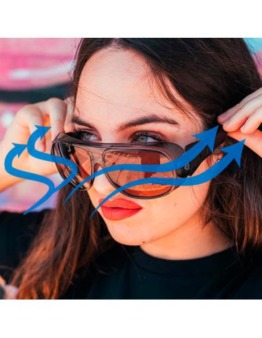 GLASSES FOR MOTORCYCLE ICC BOWLING BLUE PHOTOCHROMATIC LENS-SOL