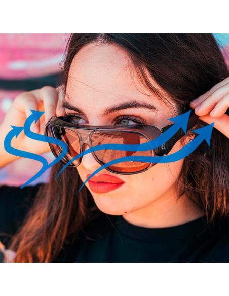 GLASSES FOR MOTORCYCLE ICC BOWLING BLUE PHOTOCHROMATIC LENS-SOL