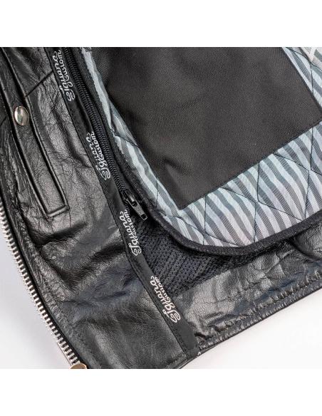 WOMEN'S LEATHER JACKET AGED EAGLE WITH PROTECTIONS CE