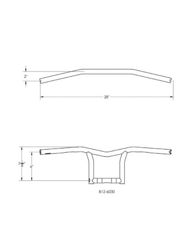 HANDLEBAR BURLY SID CHROME 8 "HIGH 1" DIAMETER