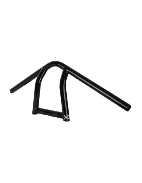 GUIDON BURLY JIM NOIR 9" HAUT 1" DIAMETRE