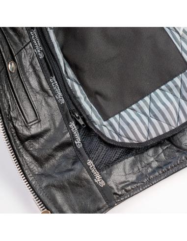 LEATHER JACKET AGED EAGLE WITH PROTECTIONS CE