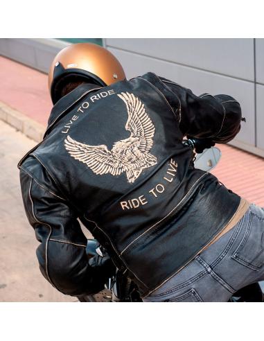 Comprar Chaqueta De Piel Envejecida Aguila Con Protecciones Ce a precio de oferta