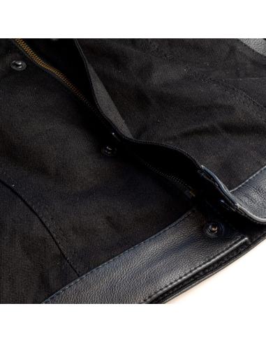 Gilet Soa En Denim Et Cuir | Prix Promo