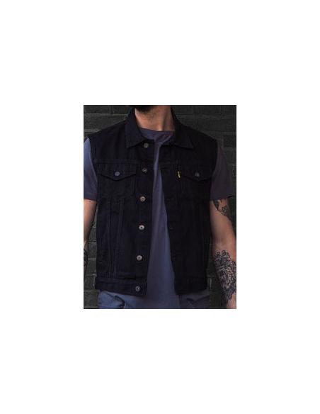 Mcs Black Denim Vest | Sale Price