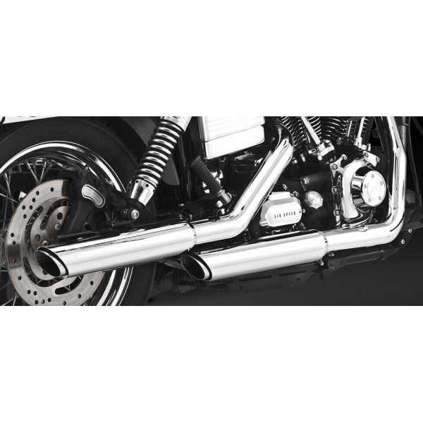 TWIN SLASH 3" CHROME TAILS FOR DYNA 'S SINCE 1991