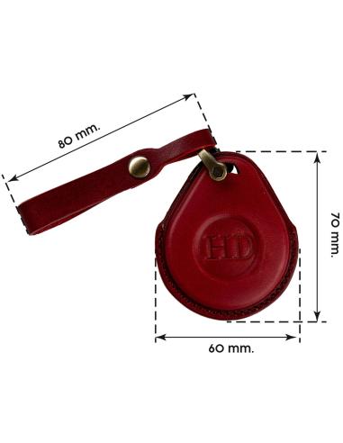 PORTE-CLÉS DE PROXIMITÉ HARLEY-DAVIDSON  EN CUIR ROUGE