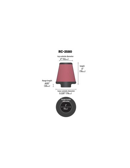 CONICAL AIR FILTER K&N 51MM