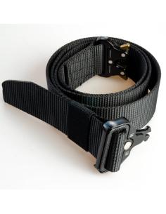 BLACK TACTICAL BELT WITH HIGH RESISTANCE BUCKLE 2