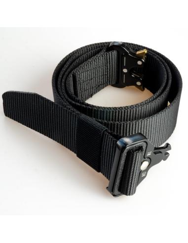 BLACK TACTICAL BELT WITH HIGH RESISTANCE BUCKLE