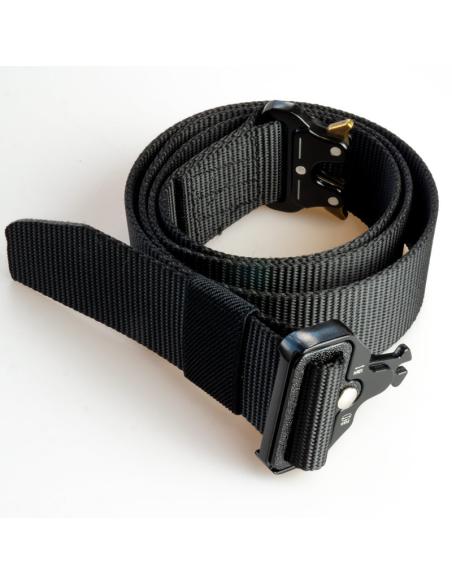 Ceinture Tactique Noire Avec Boucle À Usage Intensif