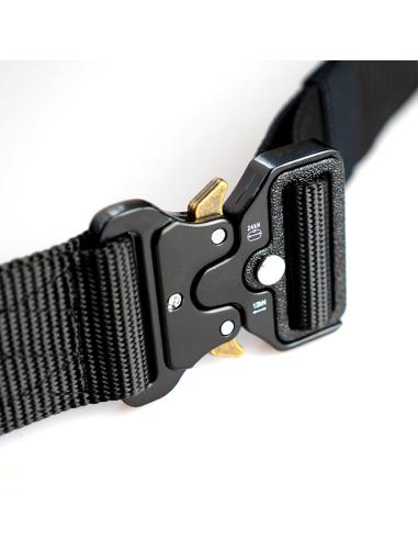Ceinture Tactique Noire Avec Boucle À Usage Intensif