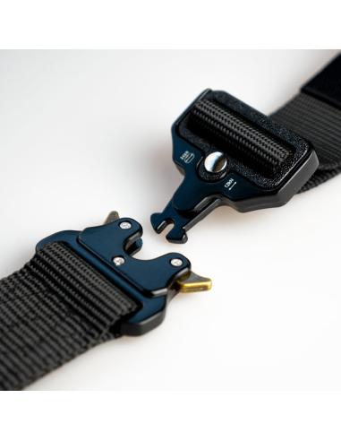 CINTO TÁCTICO PRETO COM FIVELA DE ALTA RESISTÊNCIA