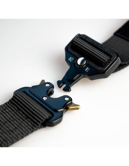BLACK TACTICAL BELT WITH HIGH RESISTANCE BUCKLE