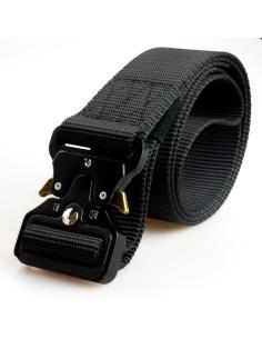 BLACK TACTICAL BELT WITH HIGH RESISTANCE BUCKLE