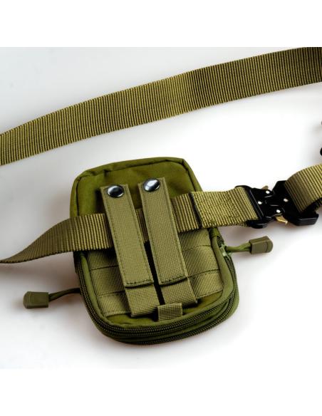 GREEN MULTIPURPOSE POUCH FOR TACTICAL BELT