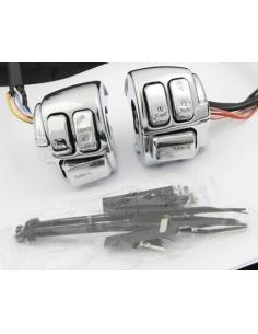 Comprar Piñas Cromadas Para Harley 06-13 Con Botones Cromo a precio de oferta