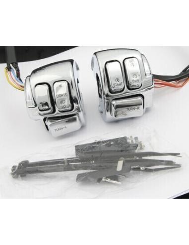 BOUTONS CHROMÉS POUR HARLEY DEPUIS 2006 AVEC BOUTONS CHROMÉS