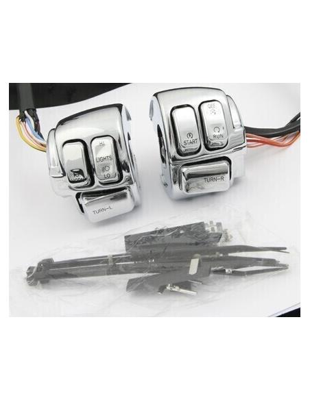 BOUTONS CHROMÉS POUR HARLEY DEPUIS 2006 AVEC BOUTONS CHROMÉS