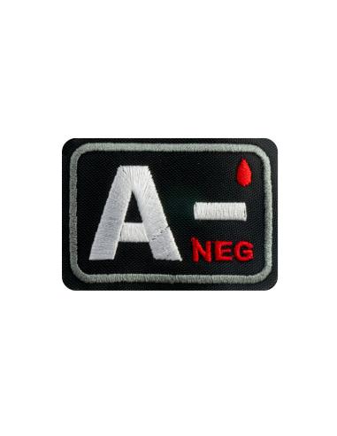 PATCH GRUPO SANGUÍNEO A- 6 X 4 CM