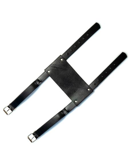 Comprar Soporte Negro De Piel Portaequipajes a precio de oferta