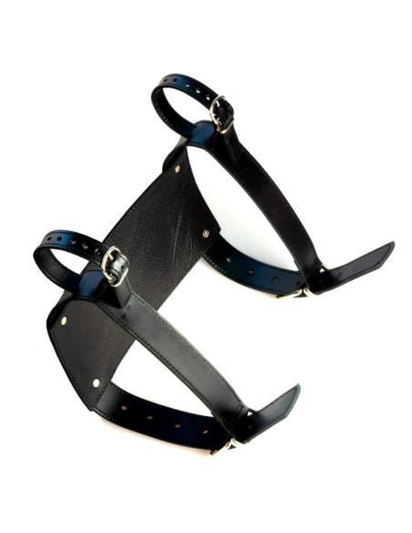 Comprar Soporte Negro De Piel Portaequipajes a precio de oferta