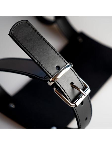 Comprar Soporte Negro De Piel Portaequipajes a precio de oferta