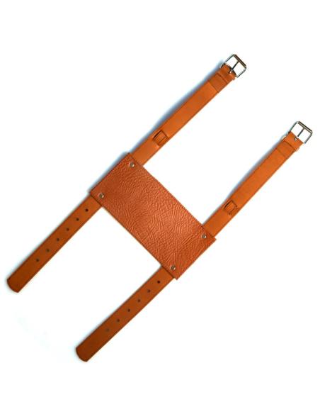 Comprar Pack Manta De Colores Mexicana Y Soporte Marrón De Piel a precio de oferta